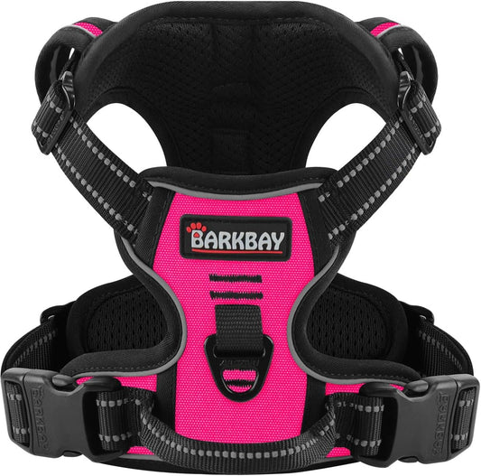 No Pull Dog Harness Adjustable Reflective Oxford Vest Small Medium Large Dogs Pink