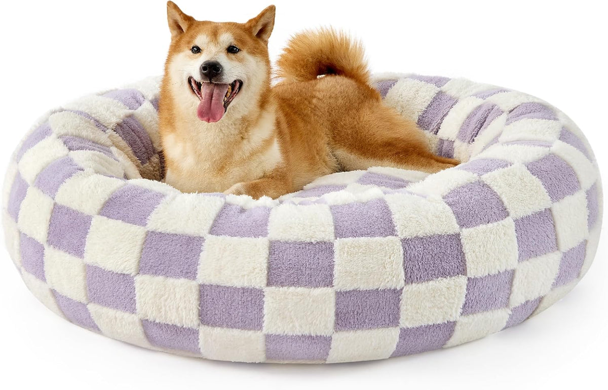 LE SURE Donut Dog Bed – 7 Sizes, 5 Patterns