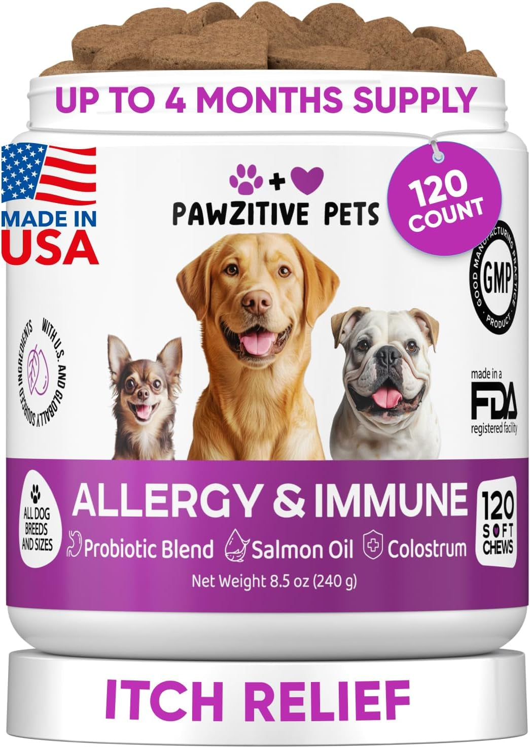 Pawzitive Pets Hemp Calming Chews for Dogs – 4 Options