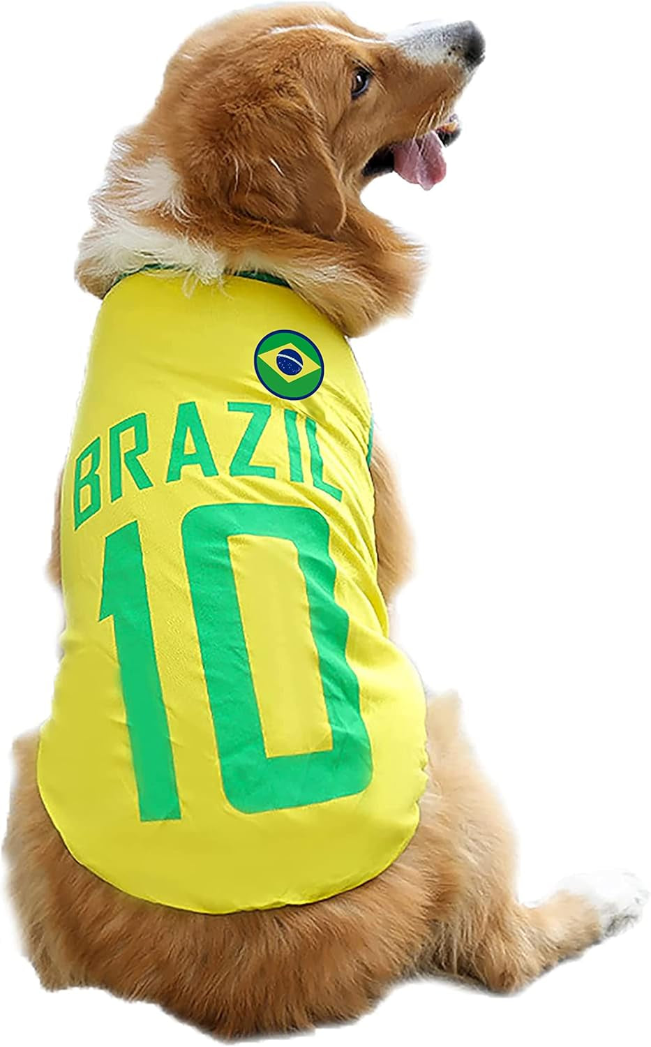 2026 World Cup Soccer Jersey Mesh Pet Shirt Small to 6XL Brazil 5X-Large