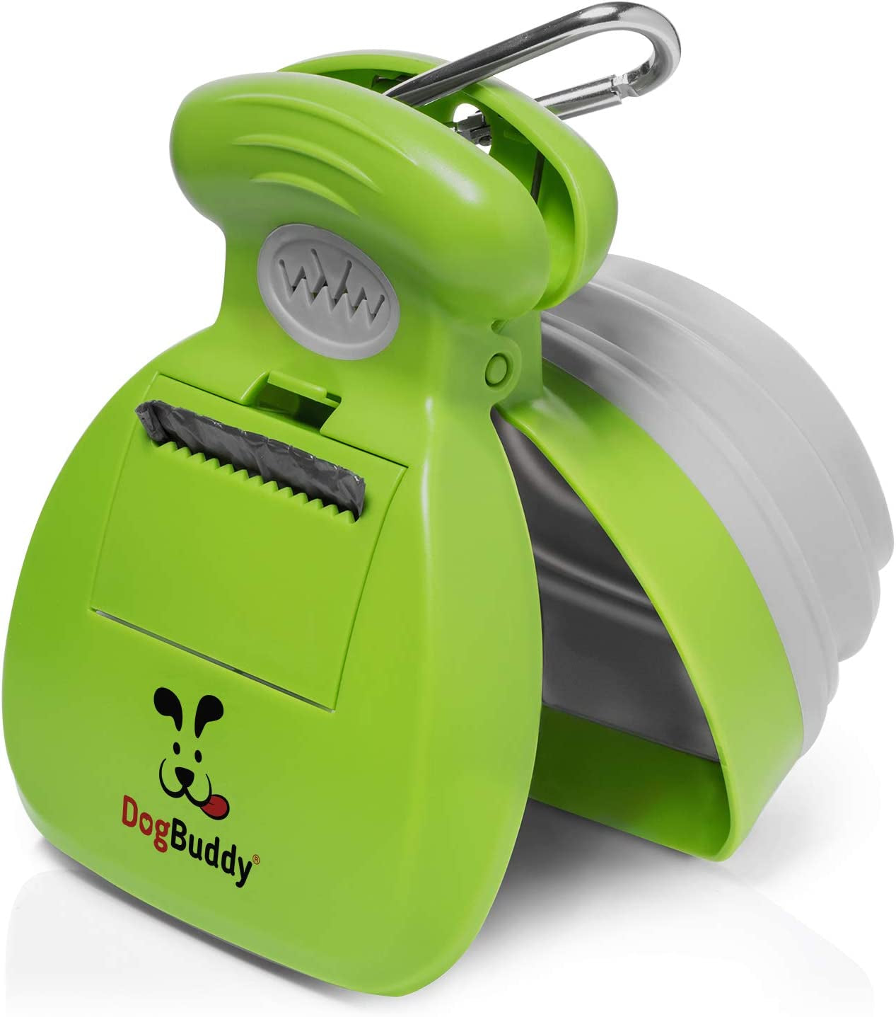 Portable Dog Pooper Scooper with Bag Holder & Leash Clip for Walks Kiwi Medium