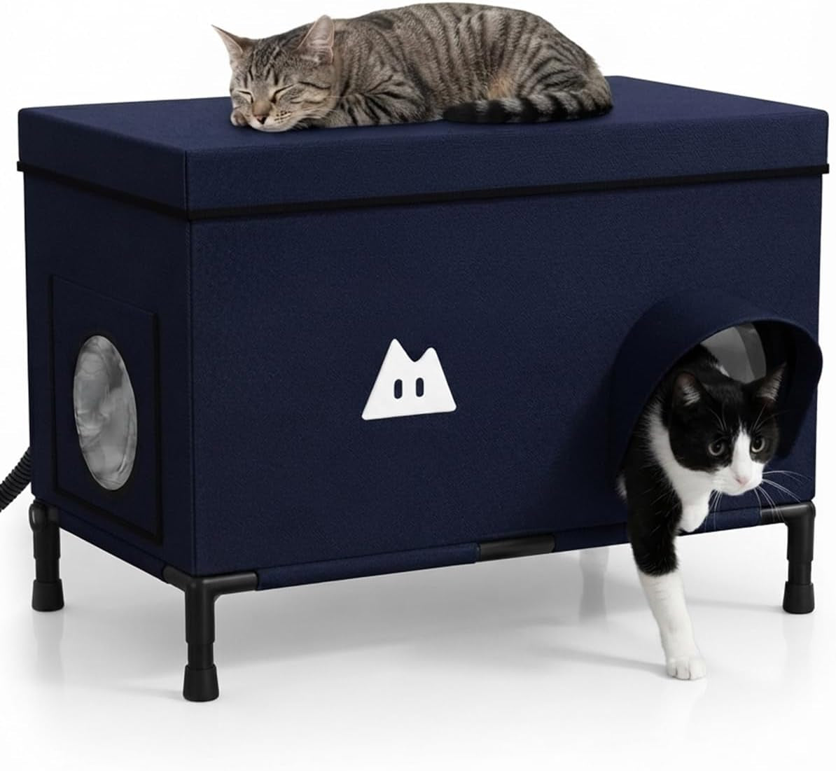 Heated Outdoor Cat House – Insulated Weather-Resistant Shelter, 2 Sizes
