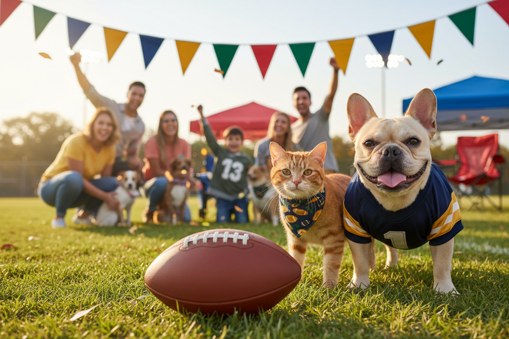 Football Game Day pet-supply homepage hero